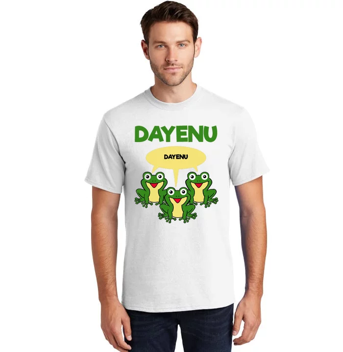 Three Frogs Dayenu Funny Pesach Passover Tall T-Shirt