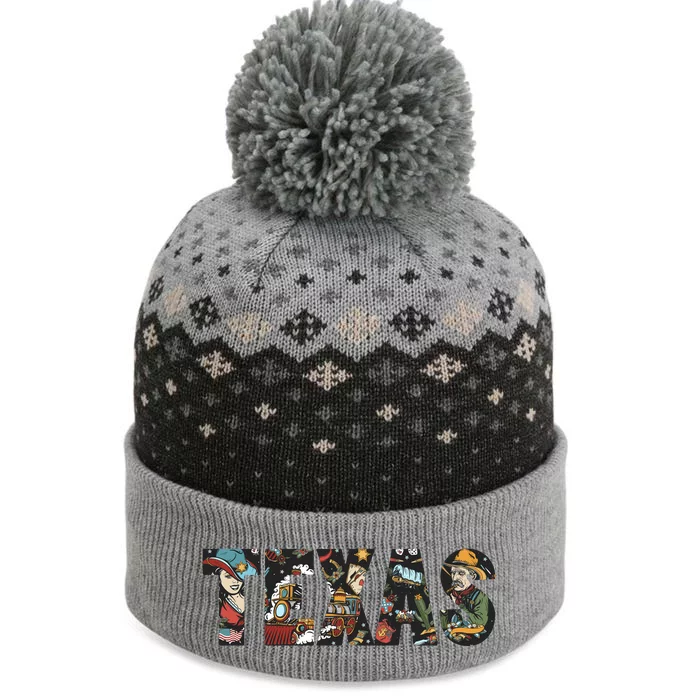 Texas Floral Design The Baniff Cuffed Pom Beanie