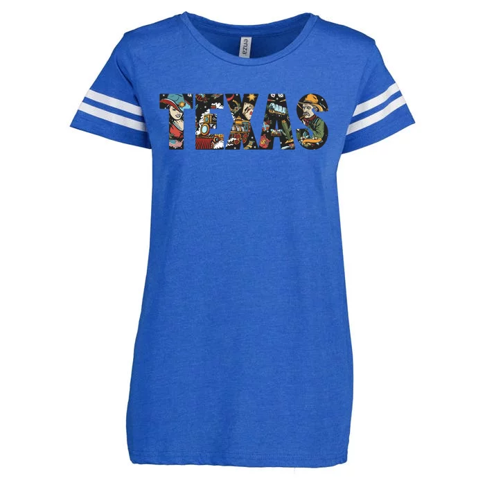 Texas Floral Design Enza Ladies Jersey Football T-Shirt