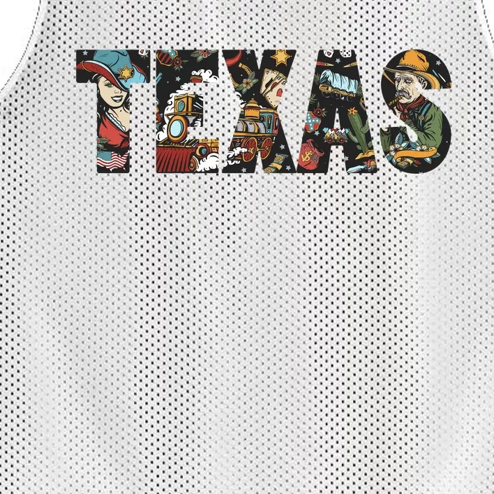 Texas Floral Design Mesh Reversible Basketball Jersey Tank