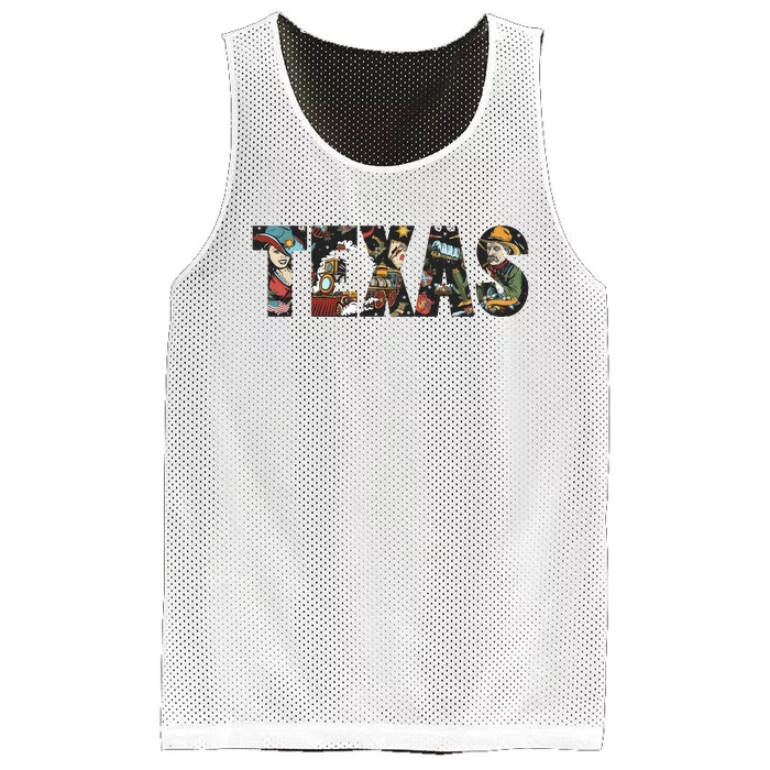 Texas Floral Design Mesh Reversible Basketball Jersey Tank