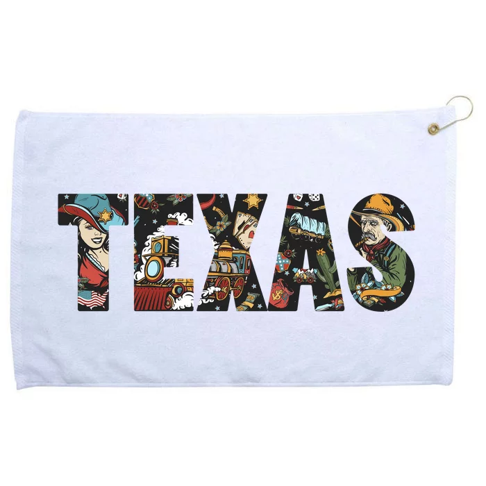 Texas Floral Design Grommeted Golf Towel