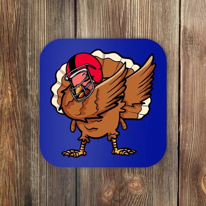 Thanksgiving Football Dabbing Turkey Gift Coaster