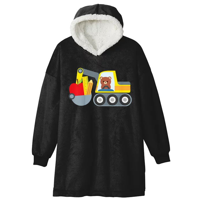 Truck First Day Of School 1st Day Of Preschool Hooded Wearable Blanket