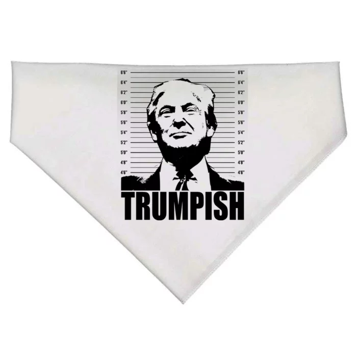 Trumpish Funny Donald Trump Mugshot USA-Made Doggie Bandana