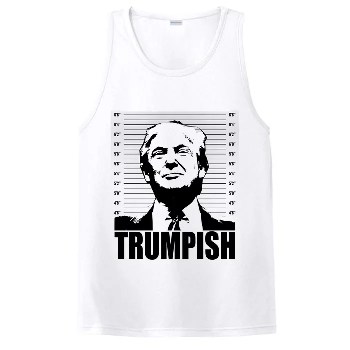 Trumpish Funny Donald Trump Mugshot Performance Tank