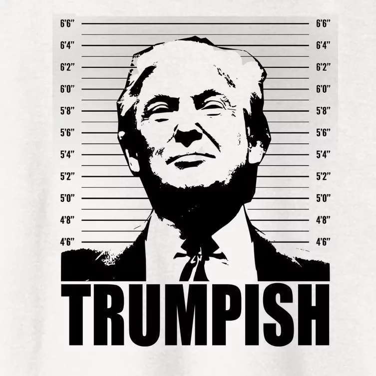 Trumpish Funny Donald Trump Mugshot Women's Crop Top Tee