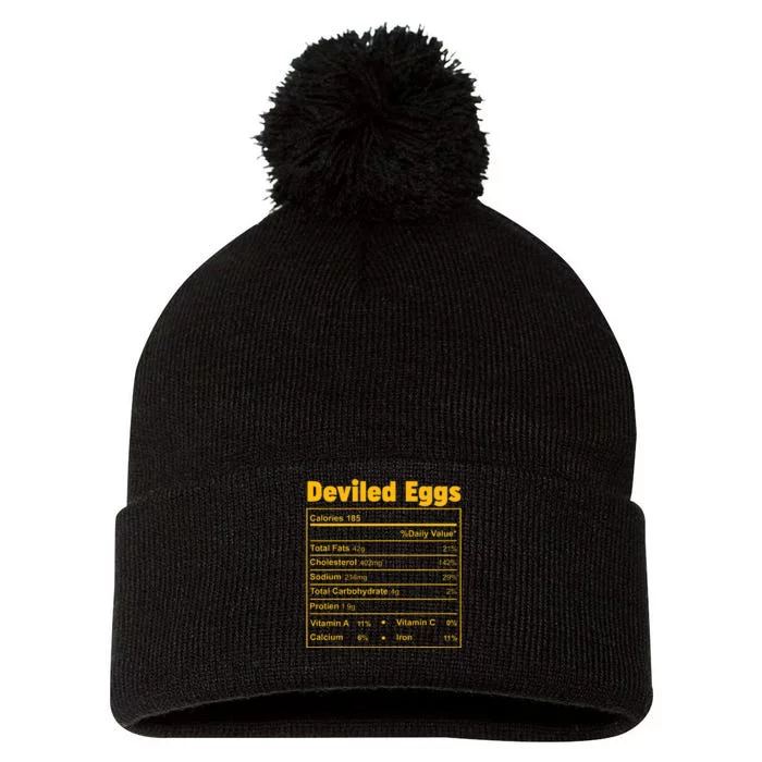 Thanksgiving Food Deviled Eggs Nutritional Facts Pom Pom 12in Knit Beanie