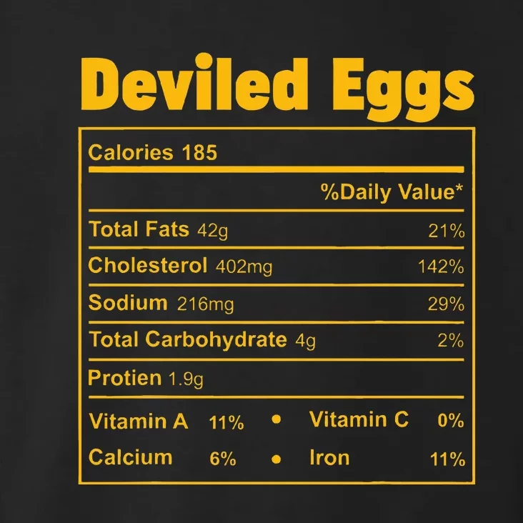 Thanksgiving Food Deviled Eggs Nutritional Facts Toddler Hoodie