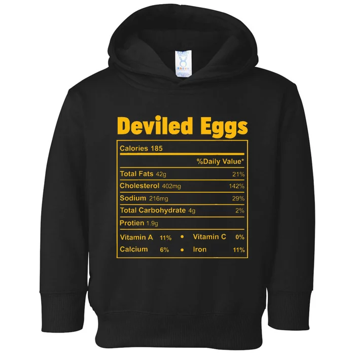 Thanksgiving Food Deviled Eggs Nutritional Facts Toddler Hoodie