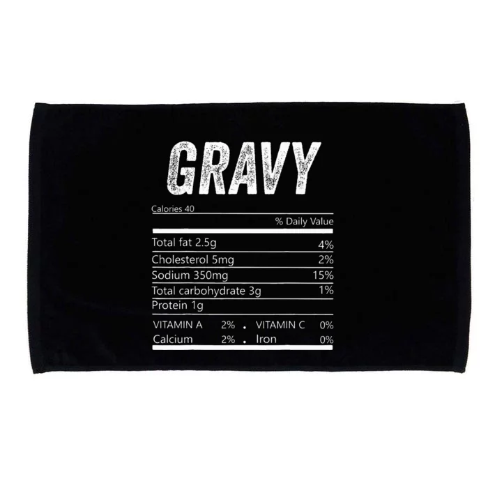 Thanksgiving Feast Delicious Gravy Nutrition Facts Microfiber Hand Towel