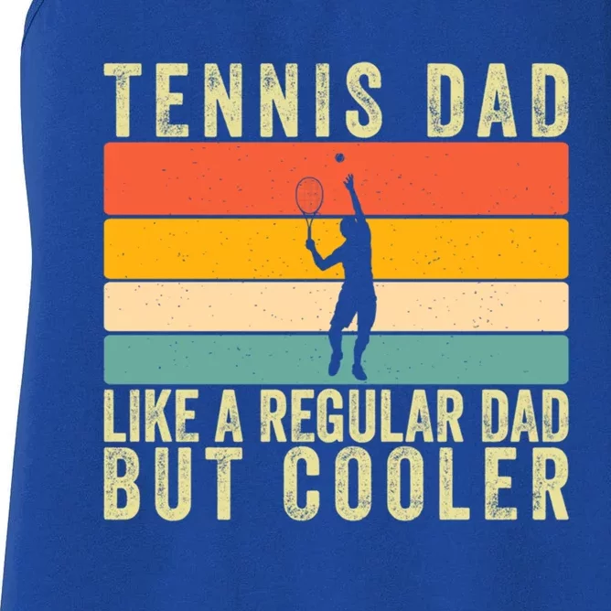 Tennis Father Design Father Day Tennis Dad Gift Women's Racerback Tank