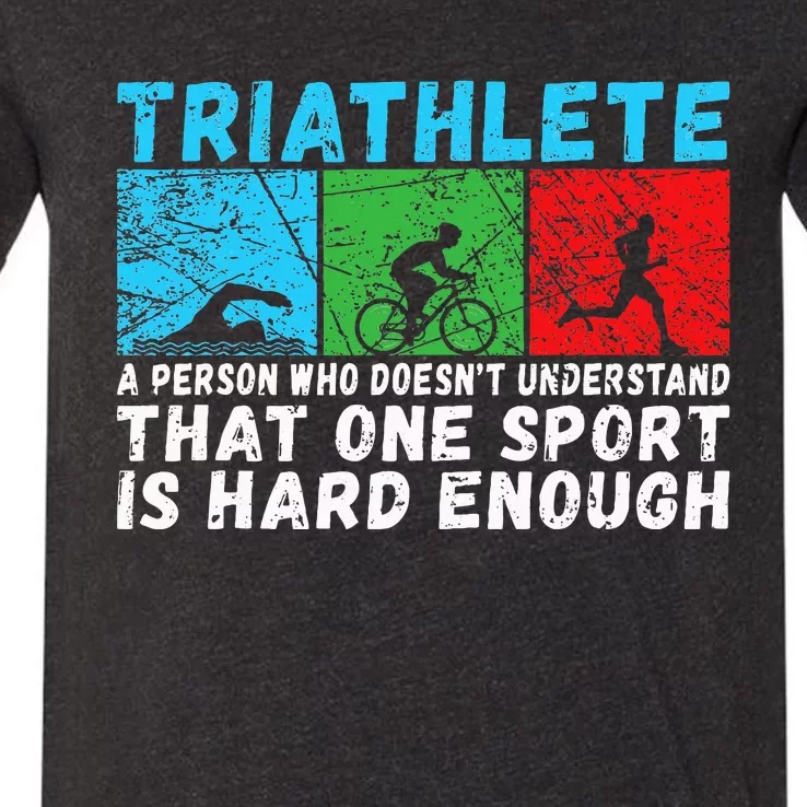 Triathlete Funny Definition Triathlon V-Neck T-Shirt