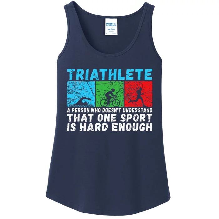 Triathlete Funny Definition Triathlon Ladies Essential Tank