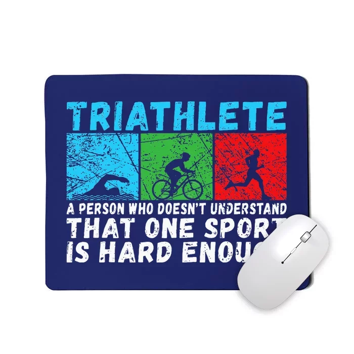 Triathlete Funny Definition Triathlon Mousepad