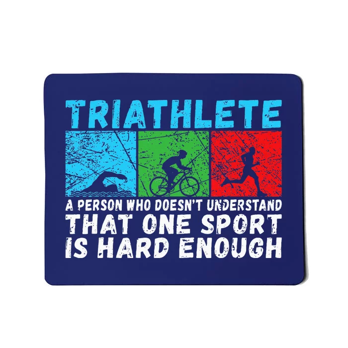 Triathlete Funny Definition Triathlon Mousepad