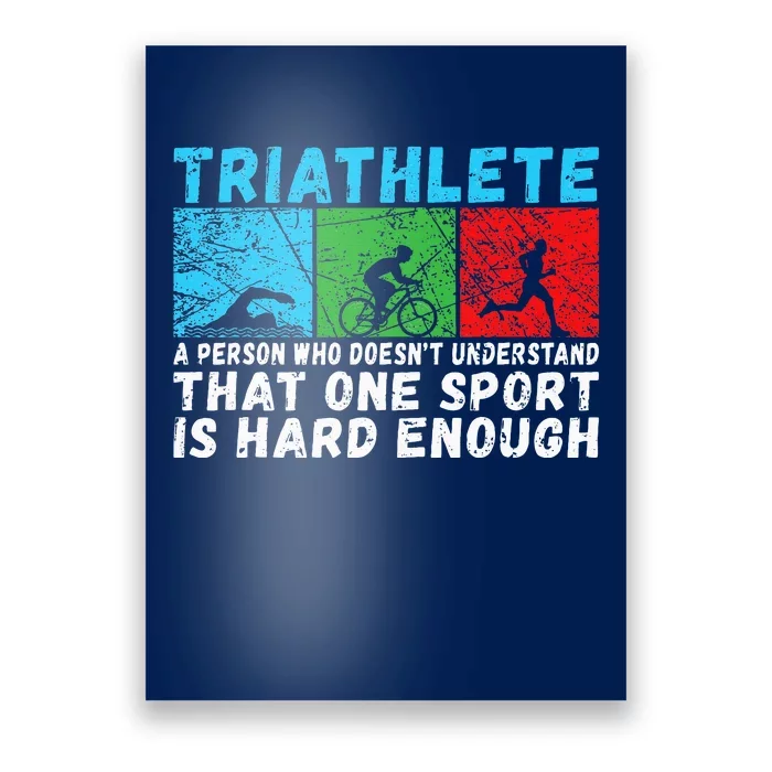 Triathlete Funny Definition Triathlon Poster