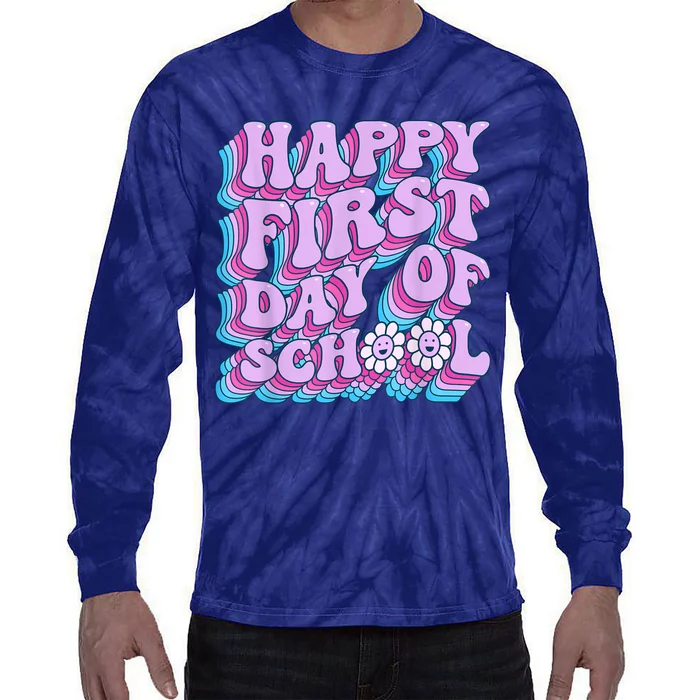 Teacher First Day School Back To School PreK Kindergarten Tie-Dye Long Sleeve Shirt