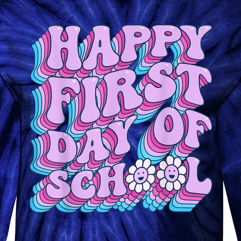 Teacher First Day School Back To School PreK Kindergarten Tie-Dye Long Sleeve Shirt