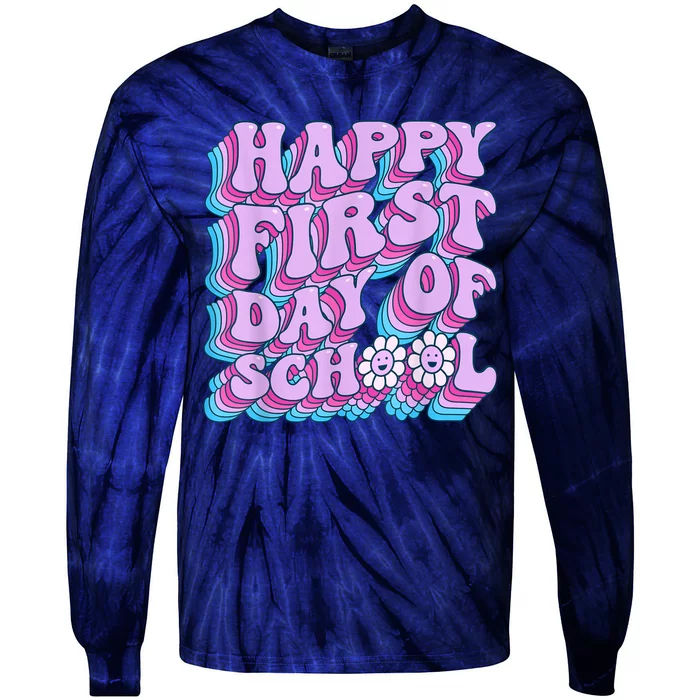 Teacher First Day School Back To School PreK Kindergarten Tie-Dye Long Sleeve Shirt