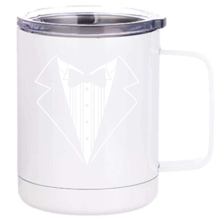 Tuxedo Fancy Dress Funny Front & Back 12oz Stainless Steel Tumbler Cup