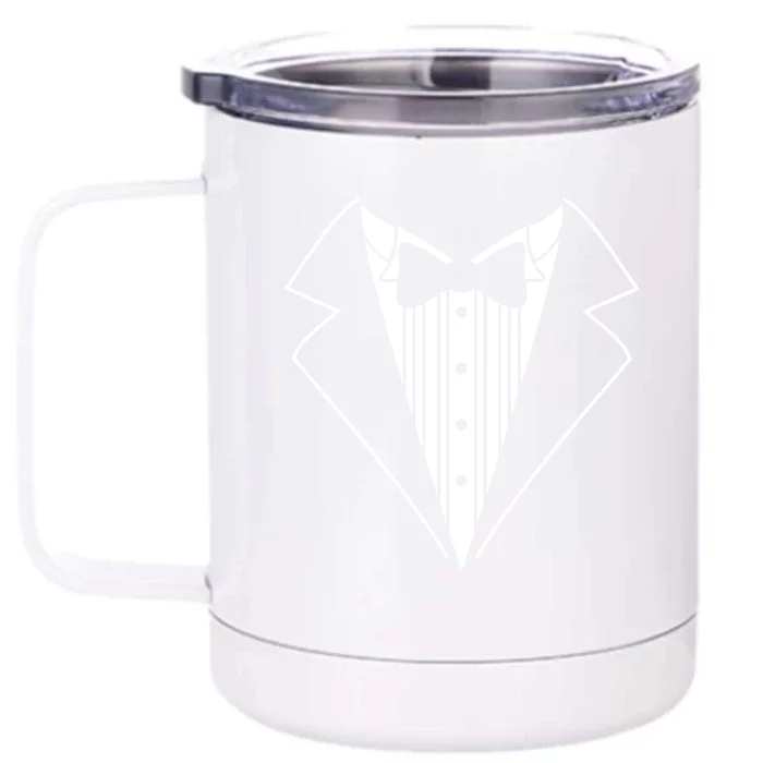 Tuxedo Fancy Dress Funny Front & Back 12oz Stainless Steel Tumbler Cup