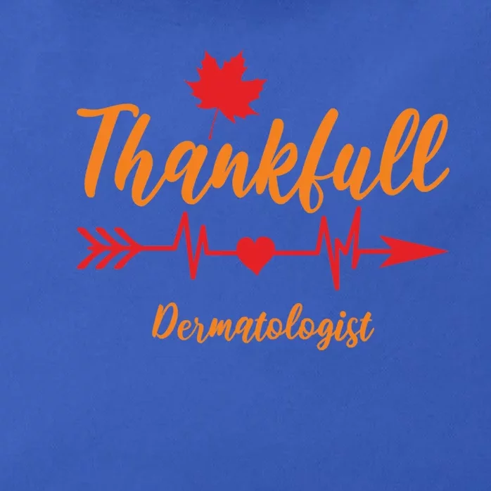 Thanksgiving Fall Dermatologist Heartbeat Thankful Doctor Cute Gift Zip Tote Bag