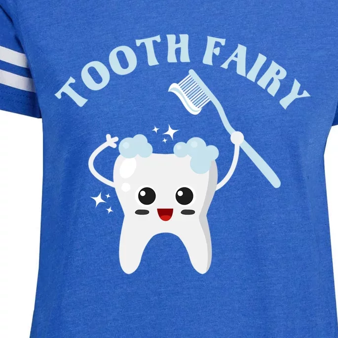 Tooth Fairy Dentist Teeth Dental Cute Halloween Meaningful Gift Enza Ladies Jersey Football T-Shirt