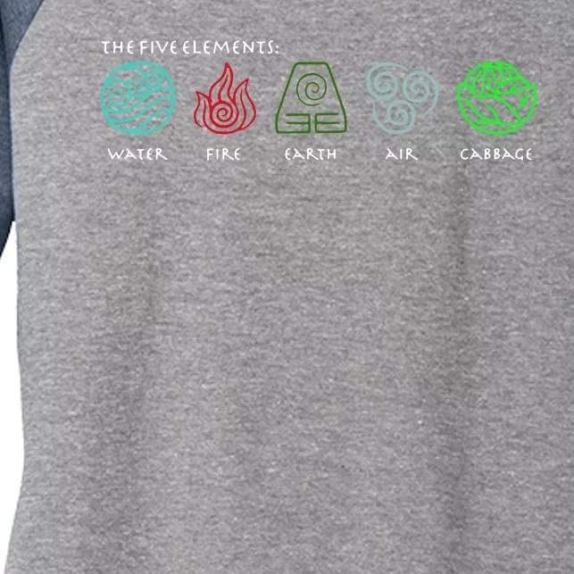 The Five Elements Avatar Women's Tri-Blend 3/4-Sleeve Raglan Shirt