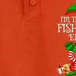 The Fishing Elf Christmas Matching Family Elf Xmas Gift Dry Zone Grid Performance Polo