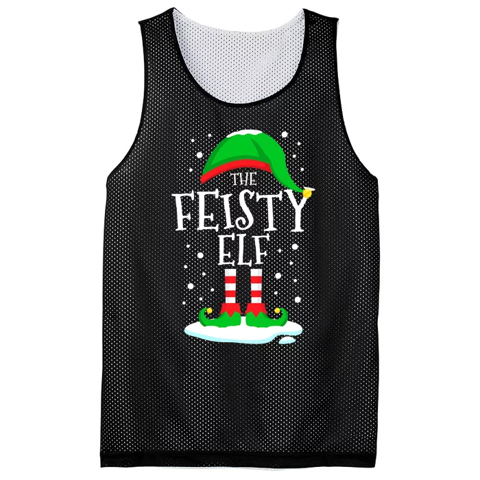 The Feisty Elf Group Matching Family Christmas Holiday Gifts Mesh Reversible Basketball Jersey Tank