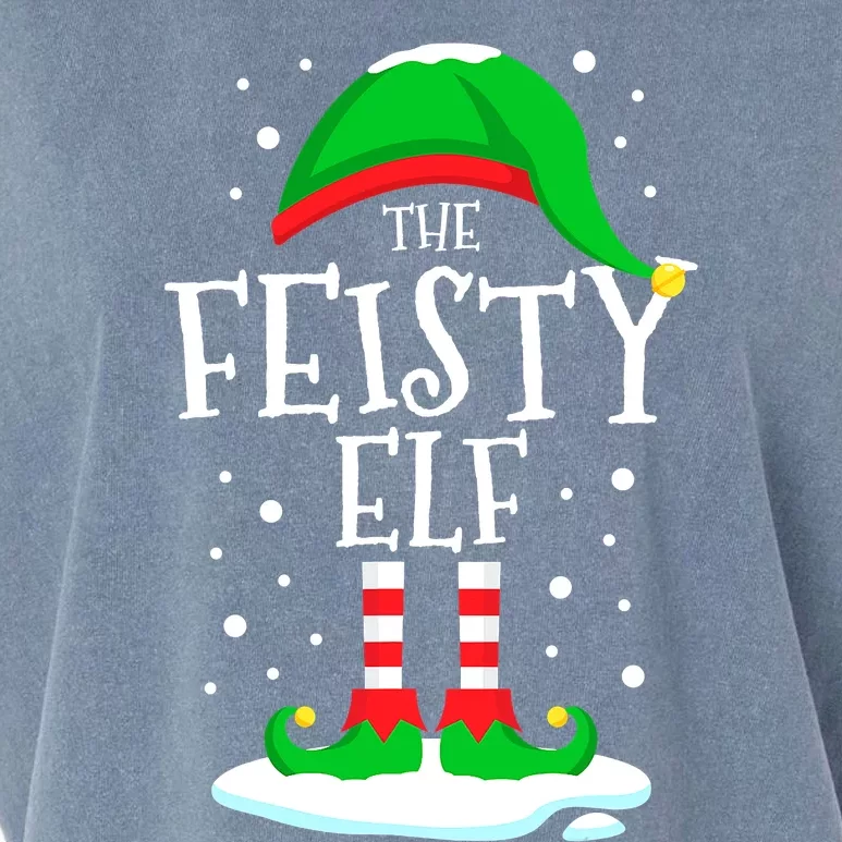 The Feisty Elf Group Matching Family Christmas Holiday Gifts Garment-Dyed Women's Muscle Tee