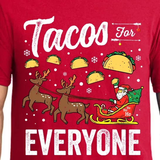 Tacos For Everyone Christmas Taco Funny Xmas Santa Pajama Set