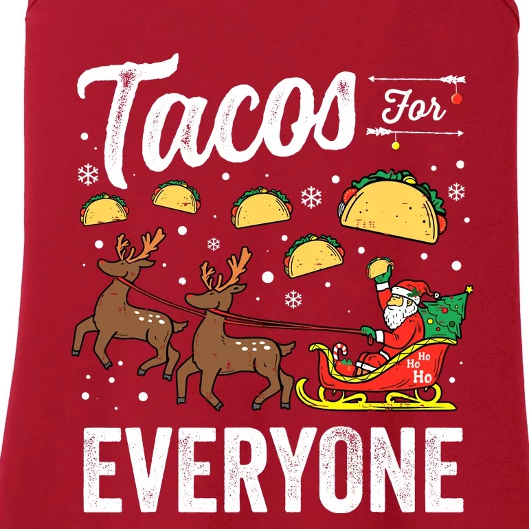 Tacos For Everyone Christmas Taco Funny Xmas Santa Ladies Essential Tank