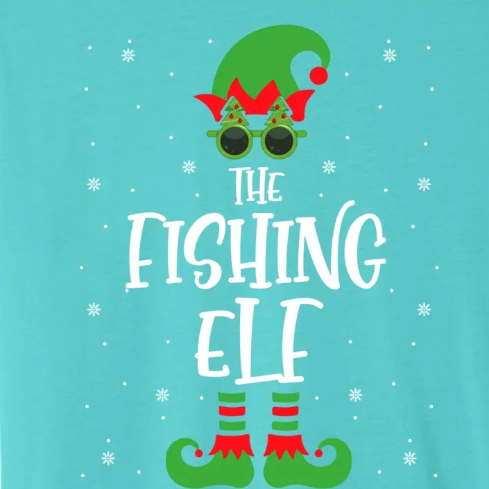 The Fishing Elf Funny Christmas Elf Fisher Fishing Family Meaningful Gift ChromaSoft Performance T-Shirt