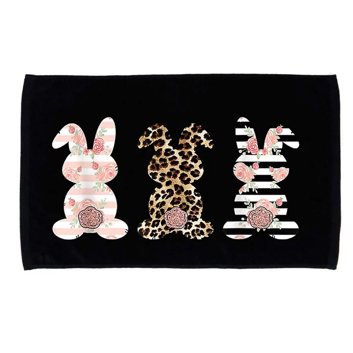 Trio Floral Easter Bunny Cute Microfiber Hand Towel