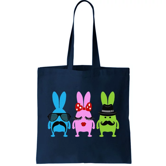 Three Funny Easter Bunnies Tote Bag