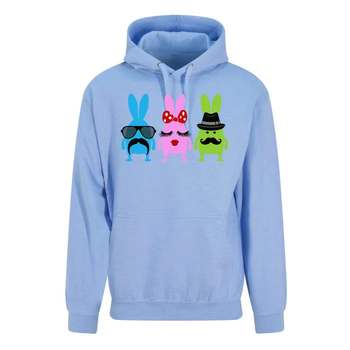 Three Funny Easter Bunnies Unisex Surf Hoodie