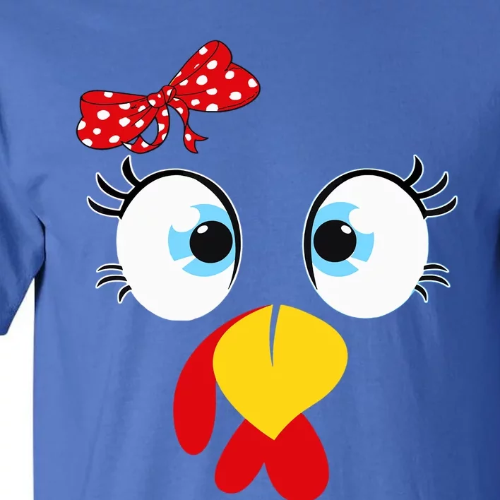 Turkey Face Eyelashes Glasses Funny Thanksgiving Great Gift Tall T-Shirt