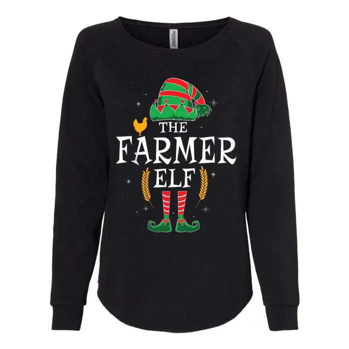 The Farmer Elf Group Matching Family Christmas Farm Funny Womens California Wash Sweatshirt