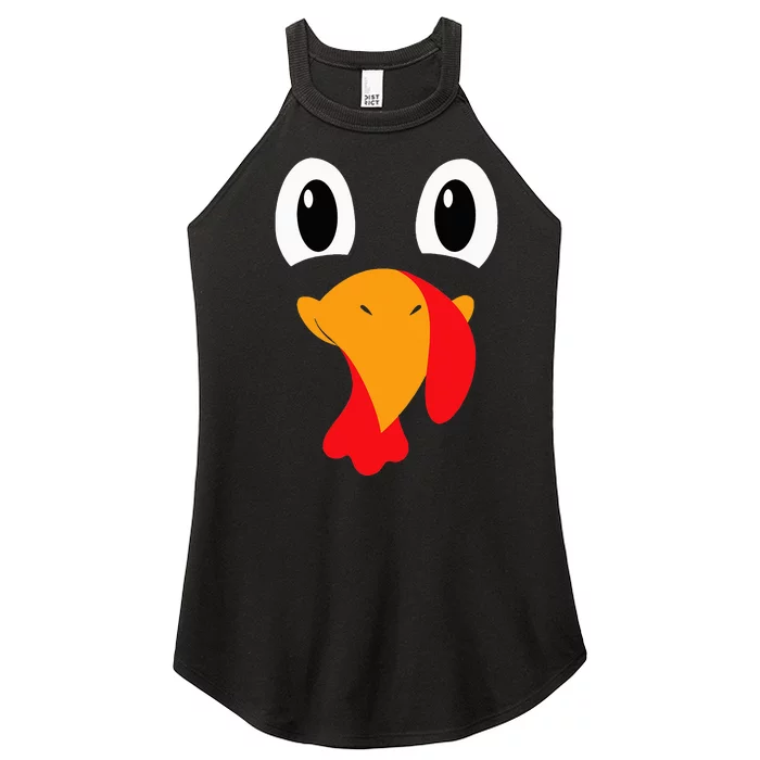 Turkey Face Funny Halloween Thanksgiving Women’s Perfect Tri Rocker Tank