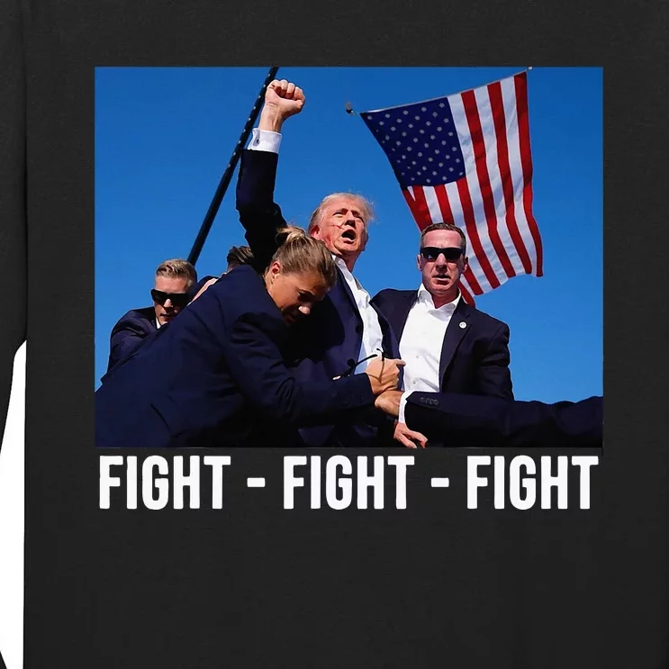 Trump Fight Fight Fight 2024 Tall Long Sleeve T-Shirt