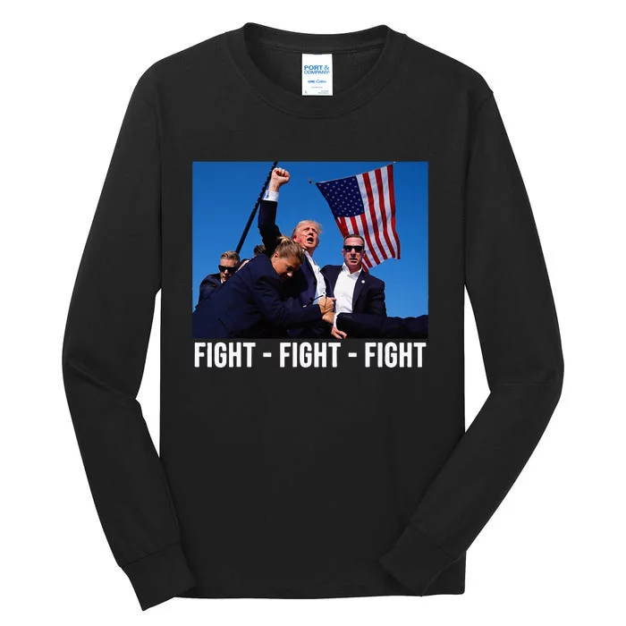 Trump Fight Fight Fight 2024 Tall Long Sleeve T-Shirt