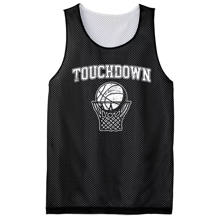 Touchdown Funny Football Basketball Sports Mesh Reversible Basketball Jersey Tank