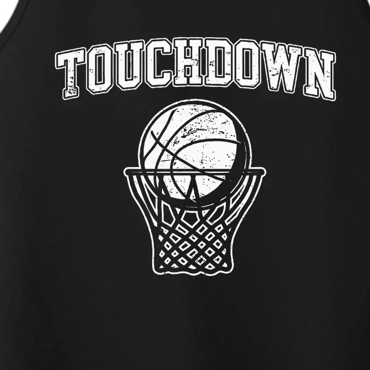 Touchdown Funny Football Basketball Sports Performance Tank