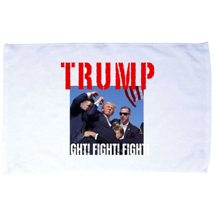 Trump Fight Fight Fight Rally Trump Fight Fight Fight Meaningful Gift Microfiber Hand Towel