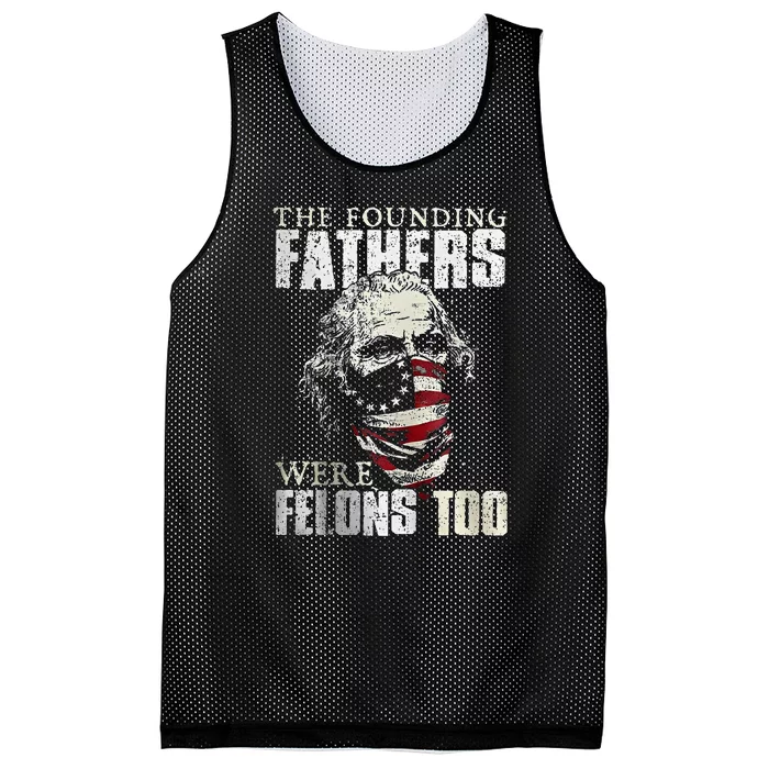 The Founding Fathers Were Felons Too Mesh Reversible Basketball Jersey Tank