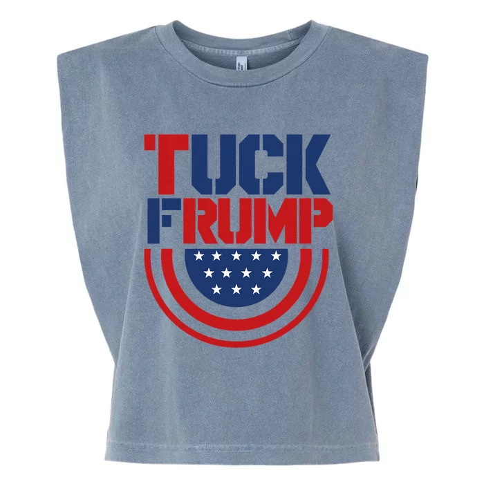 Tuck Frump Funny Anti Trump Garment-Dyed Women's Muscle Tee