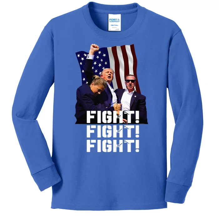 Trump Fight Fight Fight Tank Top Kids Long Sleeve Shirt