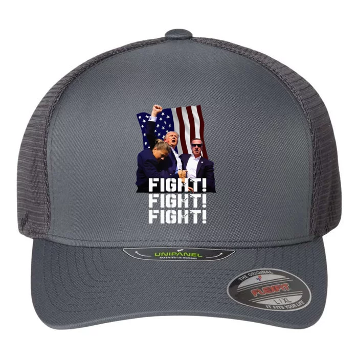 Trump Fight Fight Fight Tank Top Flexfit Unipanel Trucker Cap